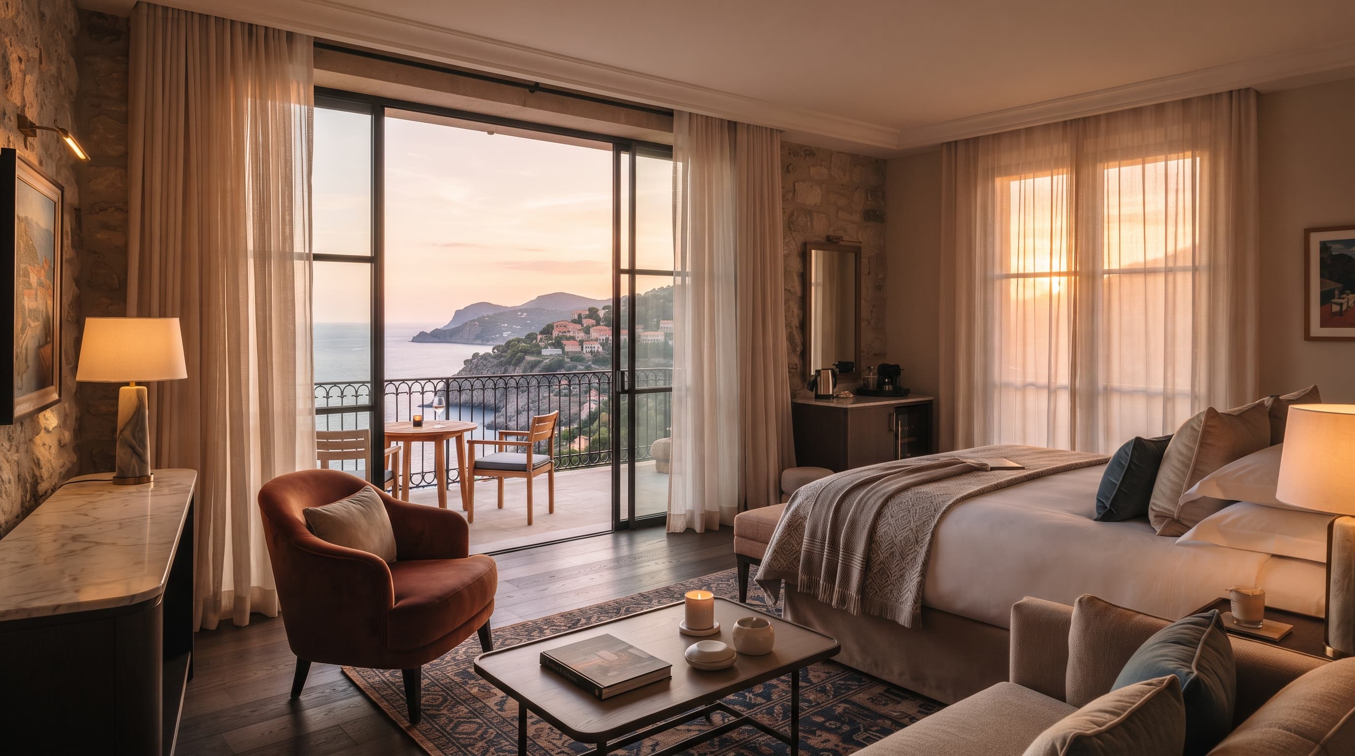 Illustrative boutique hotel suite
